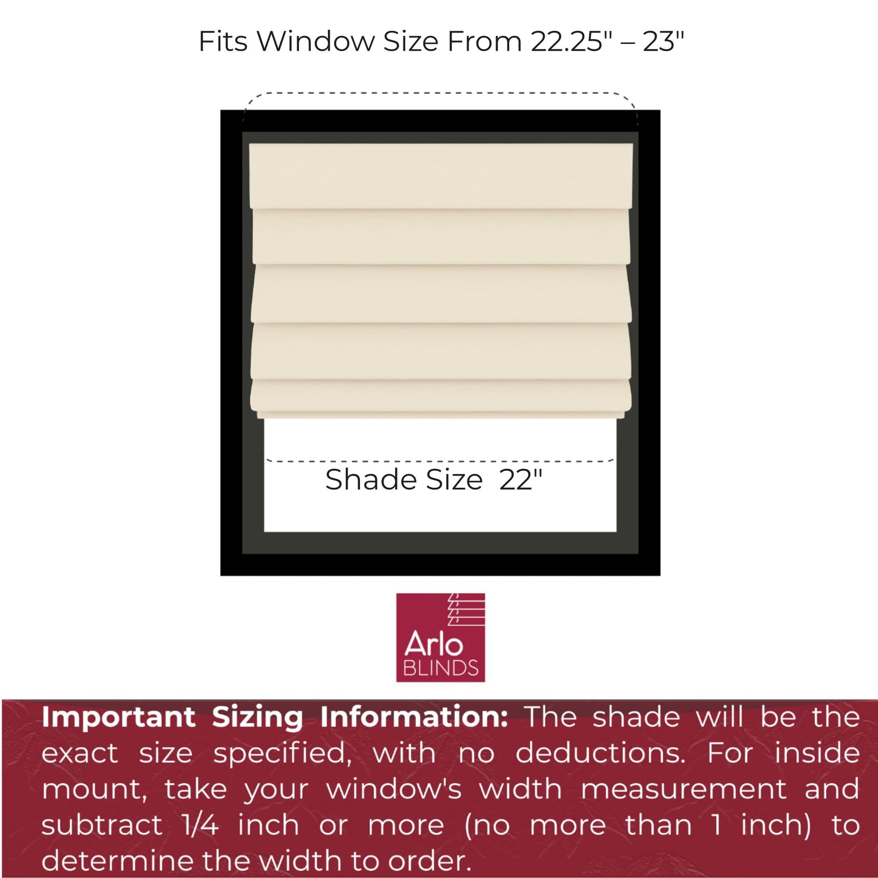 ARLO BLINDS Cordless Fabric Roman Shades Blinds