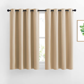 Grommet Blackout Curtains Set for Windows