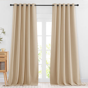 Grommet Blackout Curtains Set for Windows