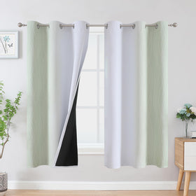 Estelar Textiler Ombre Blackout Curtains for Bedroom 2 Panels Set