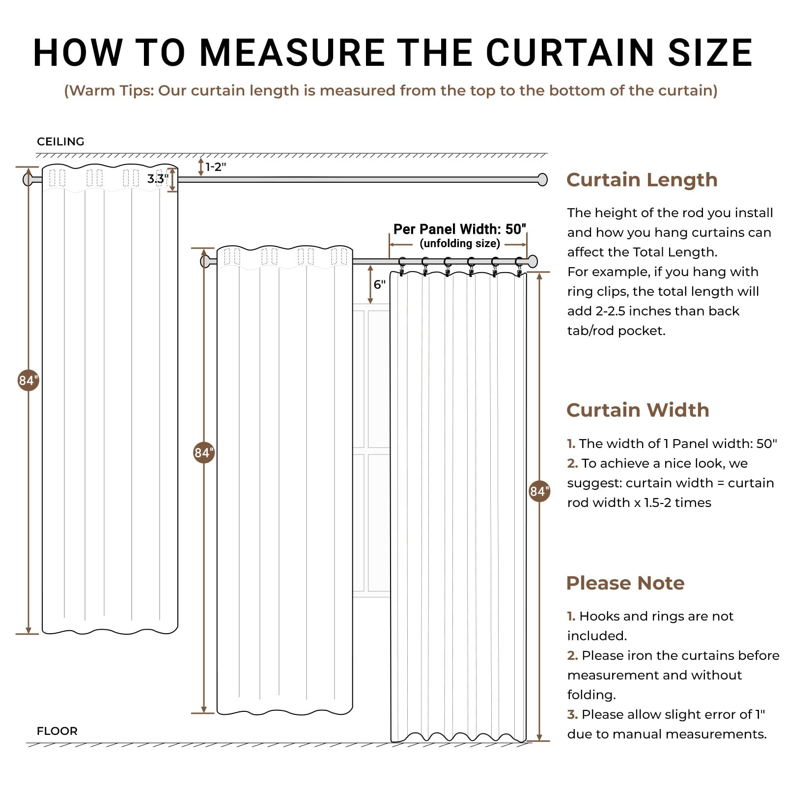 100% Blackout Linen Curtains for Bedroom