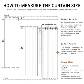 100% Blackout Linen Curtains for Bedroom