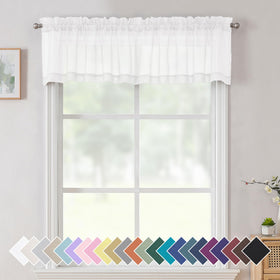 Airy Sheer Voile Curtains Set for Living Room & Bedroom