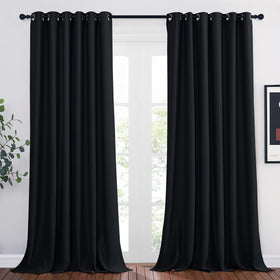 Grommet Blackout Curtains Set for Windows