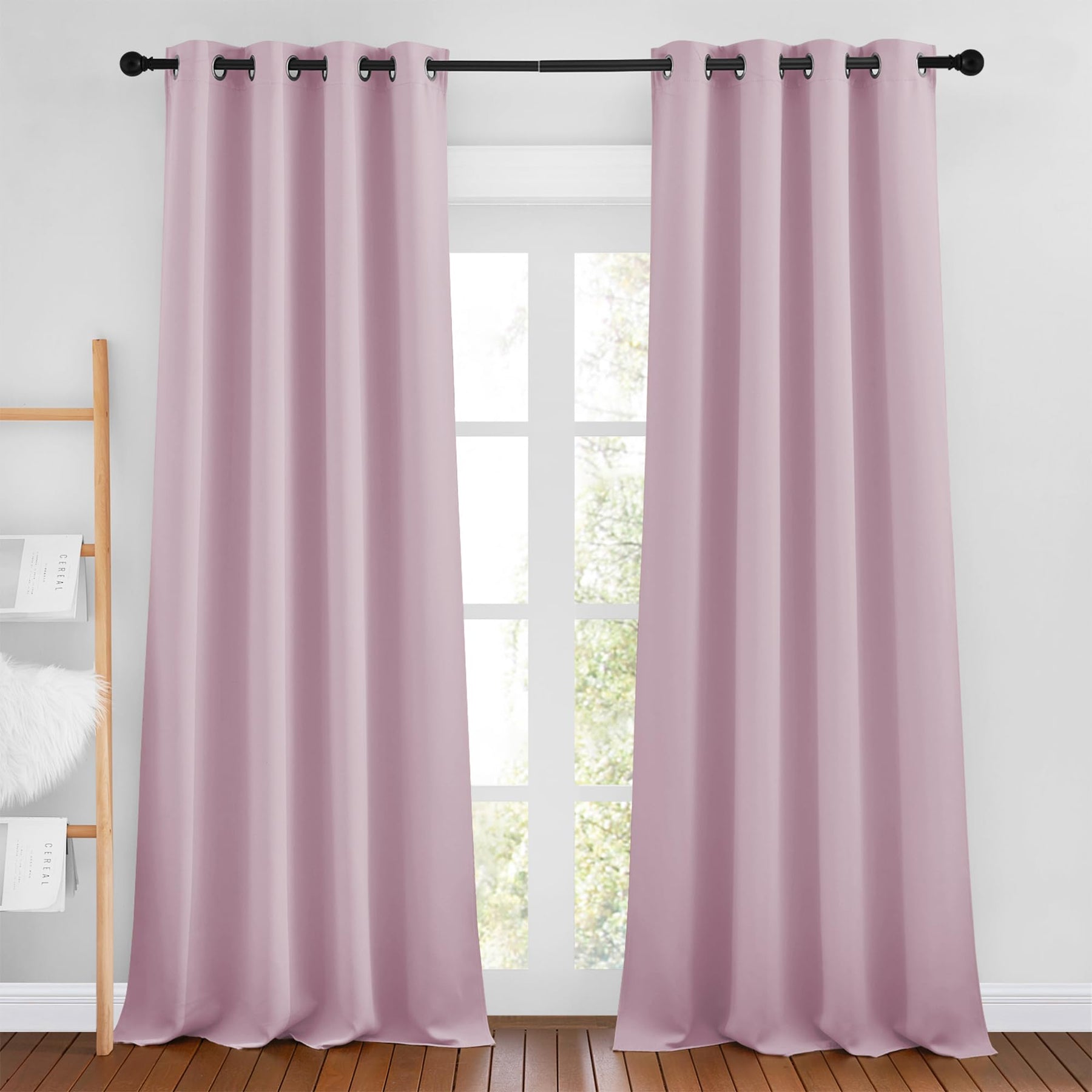 Grommet Blackout Curtains Set for Windows