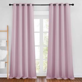 Grommet Blackout Curtains Set for Windows