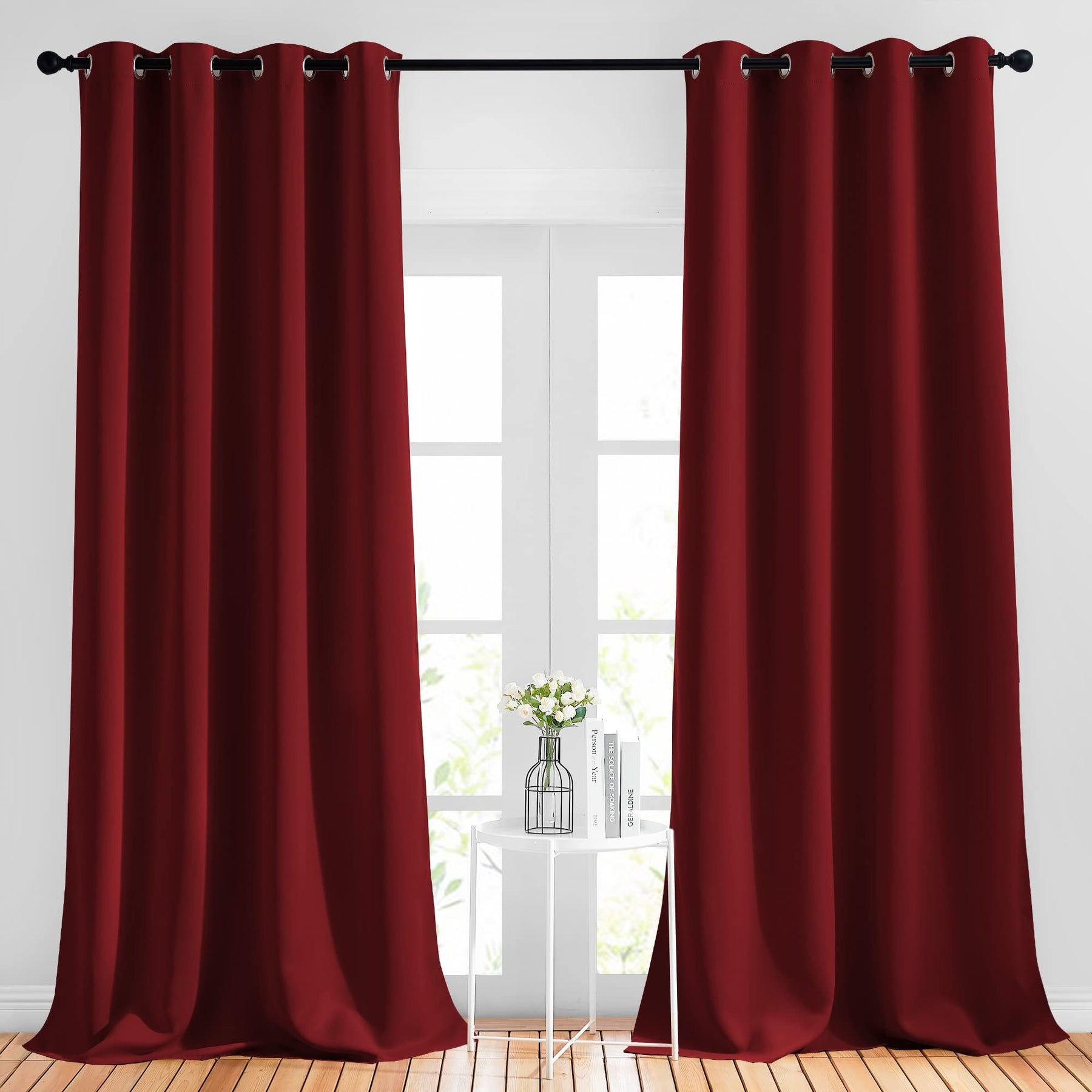 Grommet Blackout Curtains Set for Windows