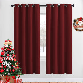 Grommet Blackout Curtains Set for Windows