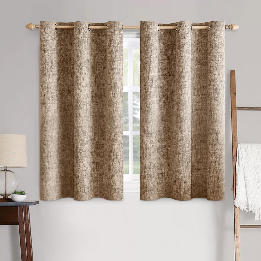 100% Blackout Linen Curtains for Bedroom & Living Room