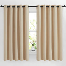 Grommet Blackout Curtains Set for Windows