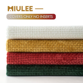 Chenille Throw Pillow Covers Set of 4