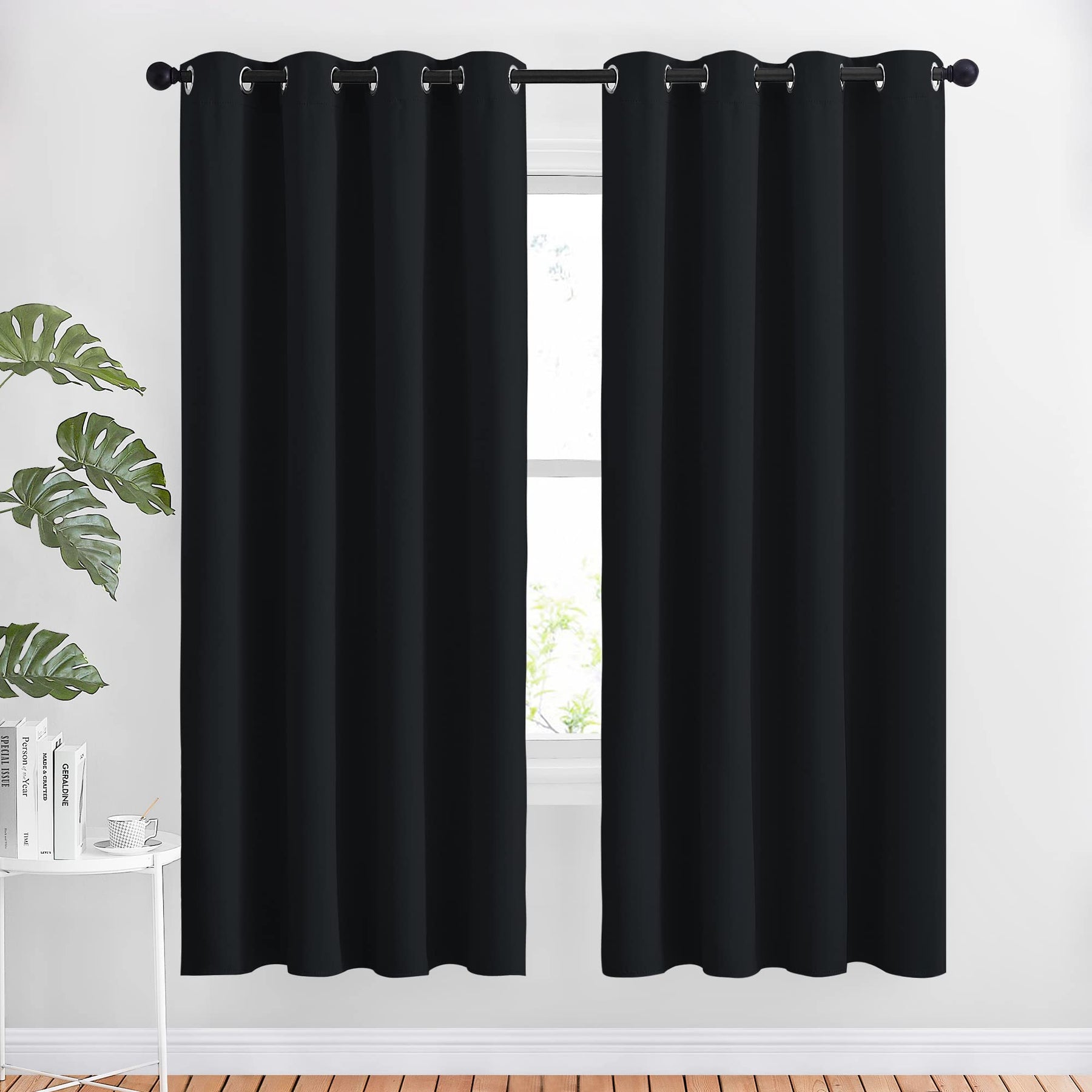 Grommet Blackout Curtains Set for Windows
