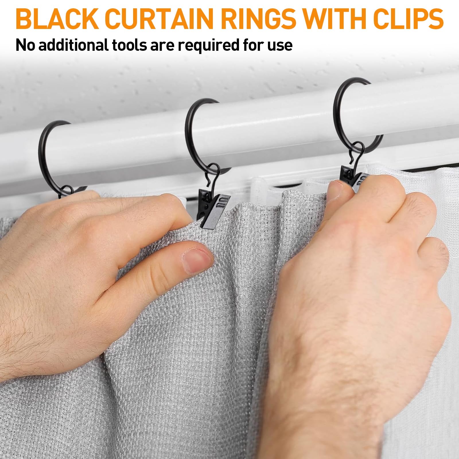 Curtain Rings with Clips for Drapes
