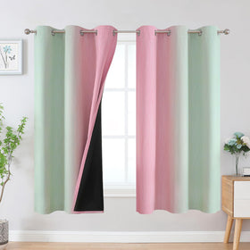 Estelar Textiler Ombre Blackout Curtains for Bedroom 2 Panels Set