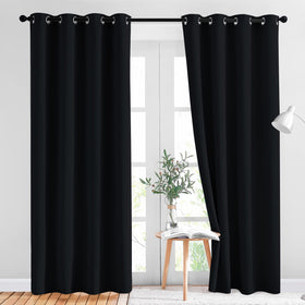 Grommet Blackout Curtains Set for Windows