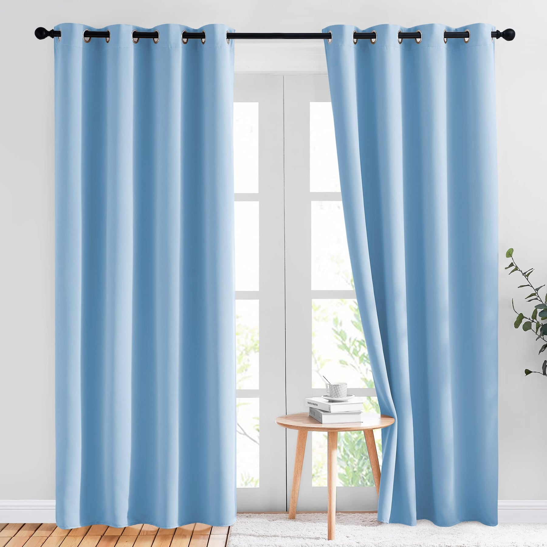 Grommet Blackout Curtains Set for Windows