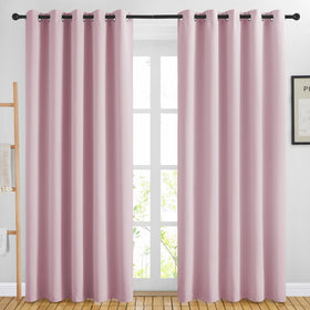 Grommet Blackout Curtains Set for Windows