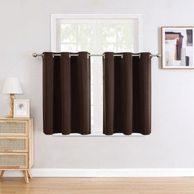 Grommet Blackout Curtains Set for Bedroom & Living Room