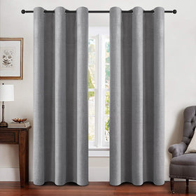 100% Blackout Linen Curtains for Bedroom & Living Room