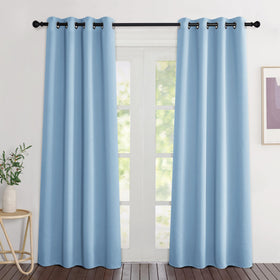 Grommet Blackout Curtains Set for Windows