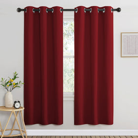 Grommet Blackout Curtains Set for Windows