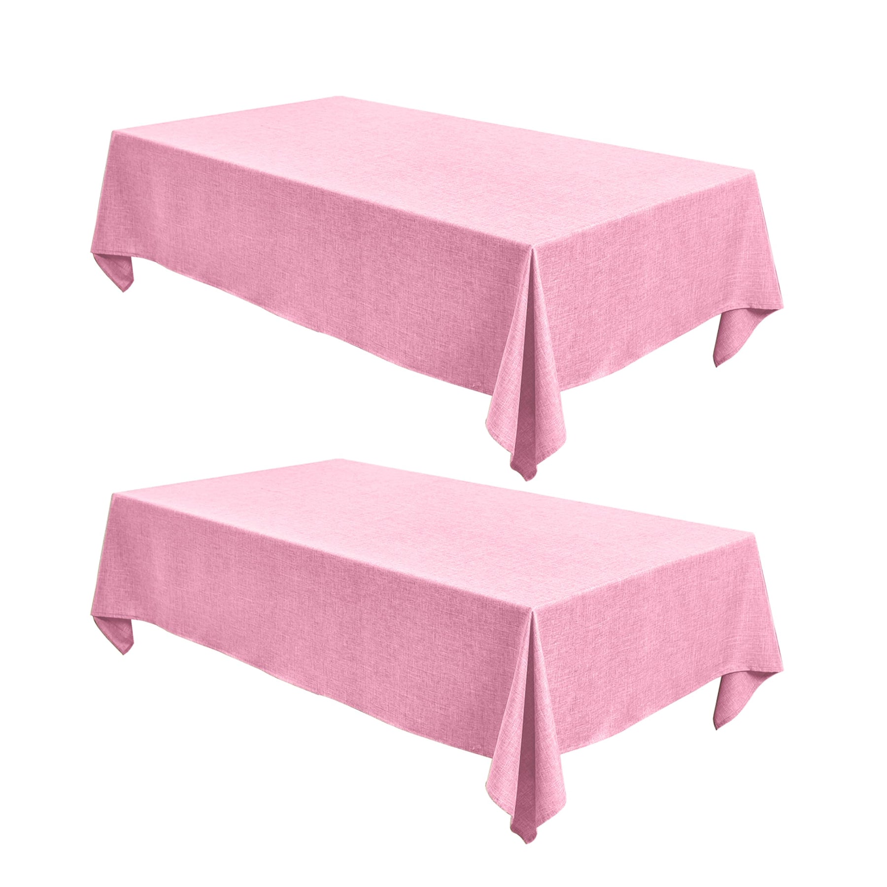 Faux Linen Wrinkle Free Tablecloth Set of 2