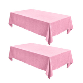Faux Linen Wrinkle Free Tablecloth Set of 2