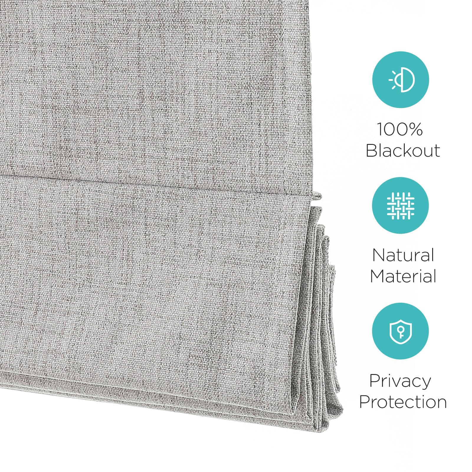 Cordless Linen Blackout Roman Shades