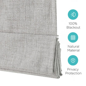 Cordless Linen Blackout Roman Shades