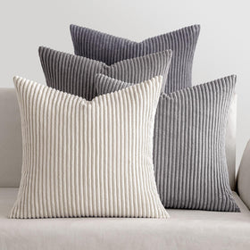 Boho Corduroy Throw Pillow Covers Set of 4