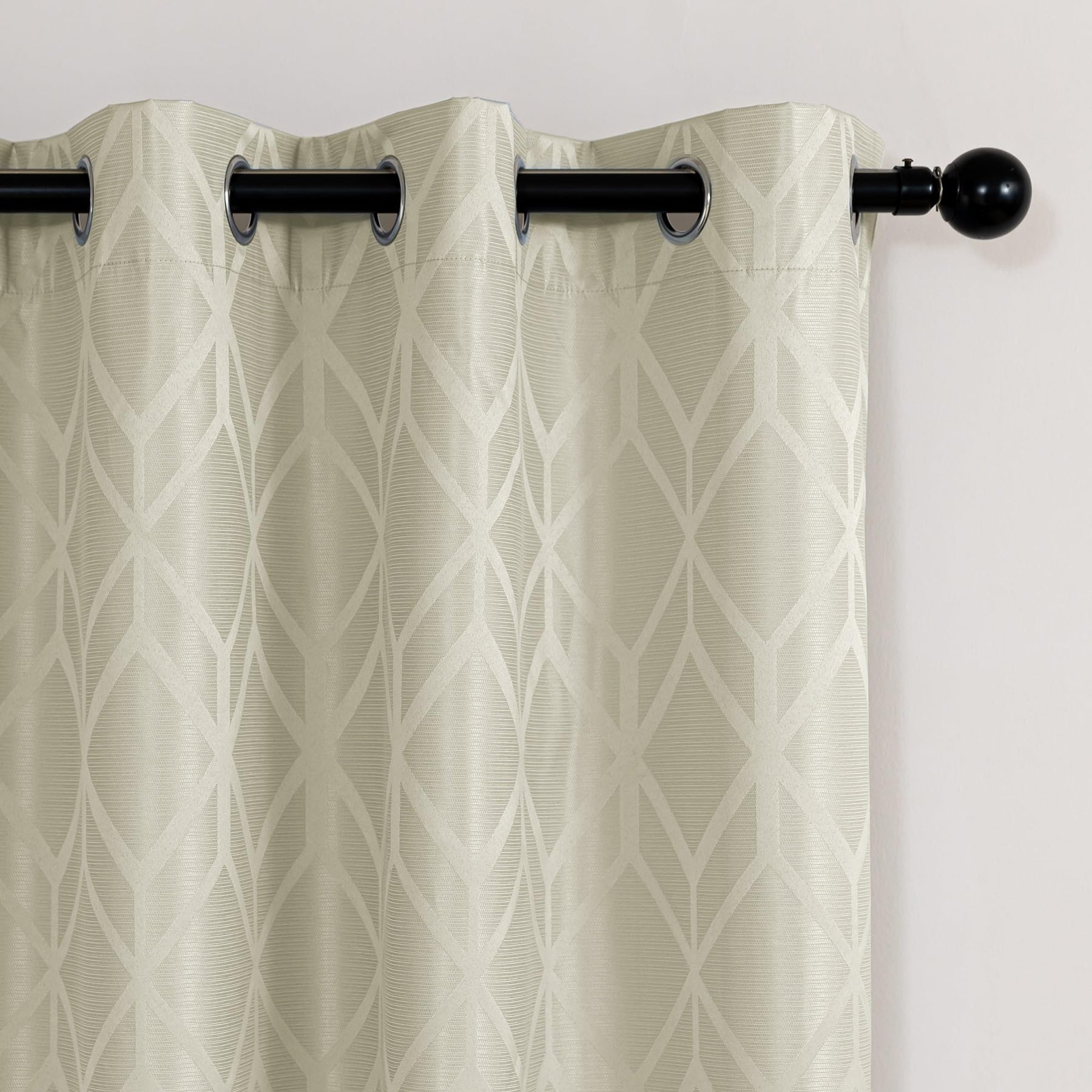 Jacquard 100% Blackout Thermal Insulated Curtains