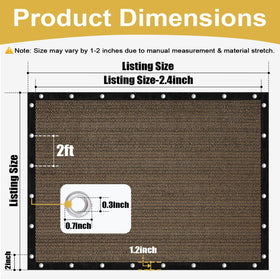 90% Sun Shade Cloth with Grommets