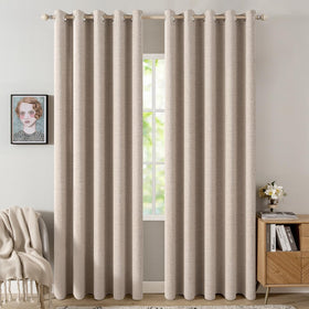 100% Blackout Linen Curtains for Bedroom & Living Room