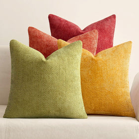 Chenille Throw Pillow Covers Set of 4