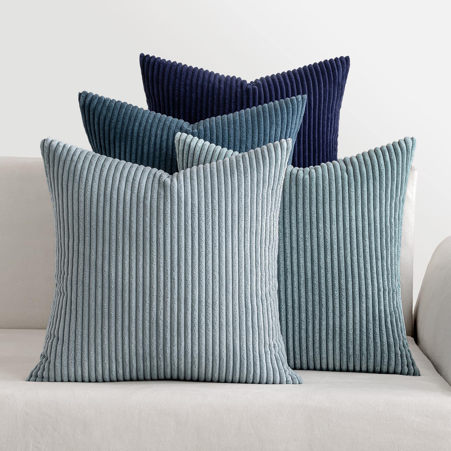 Boho Corduroy Throw Pillow Covers Set of 4