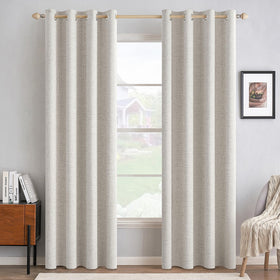100% Blackout Linen Curtains for Bedroom & Living Room
