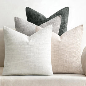 Chenille Throw Pillow Covers Set of 4