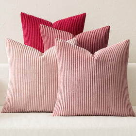 Boho Corduroy Throw Pillow Covers Set of 4