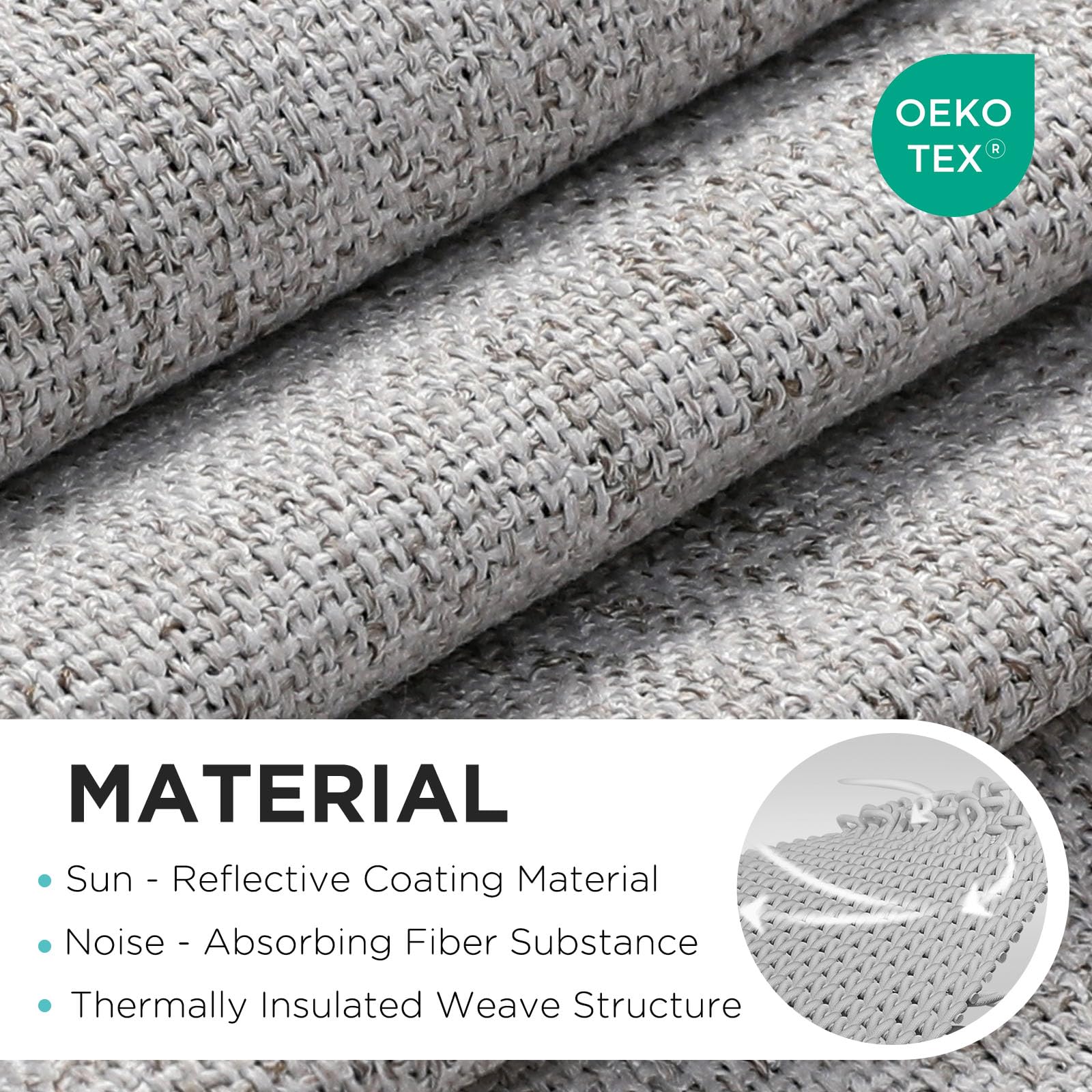 Cordless Linen Blackout Roman Shades