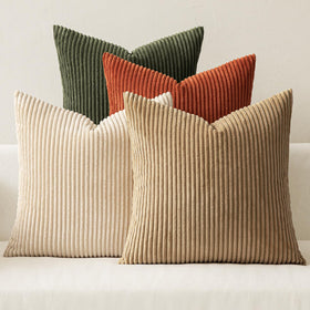 Boho Corduroy Throw Pillow Covers Set of 4