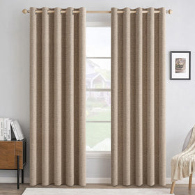 100% Blackout Linen Curtains for Bedroom & Living Room