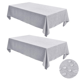 Faux Linen Wrinkle Free Tablecloth Set of 2