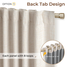 100% Blackout Linen Curtains for Bedroom