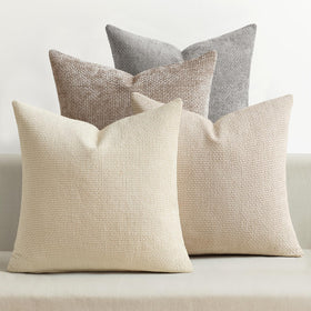 Chenille Throw Pillow Covers Set of 4