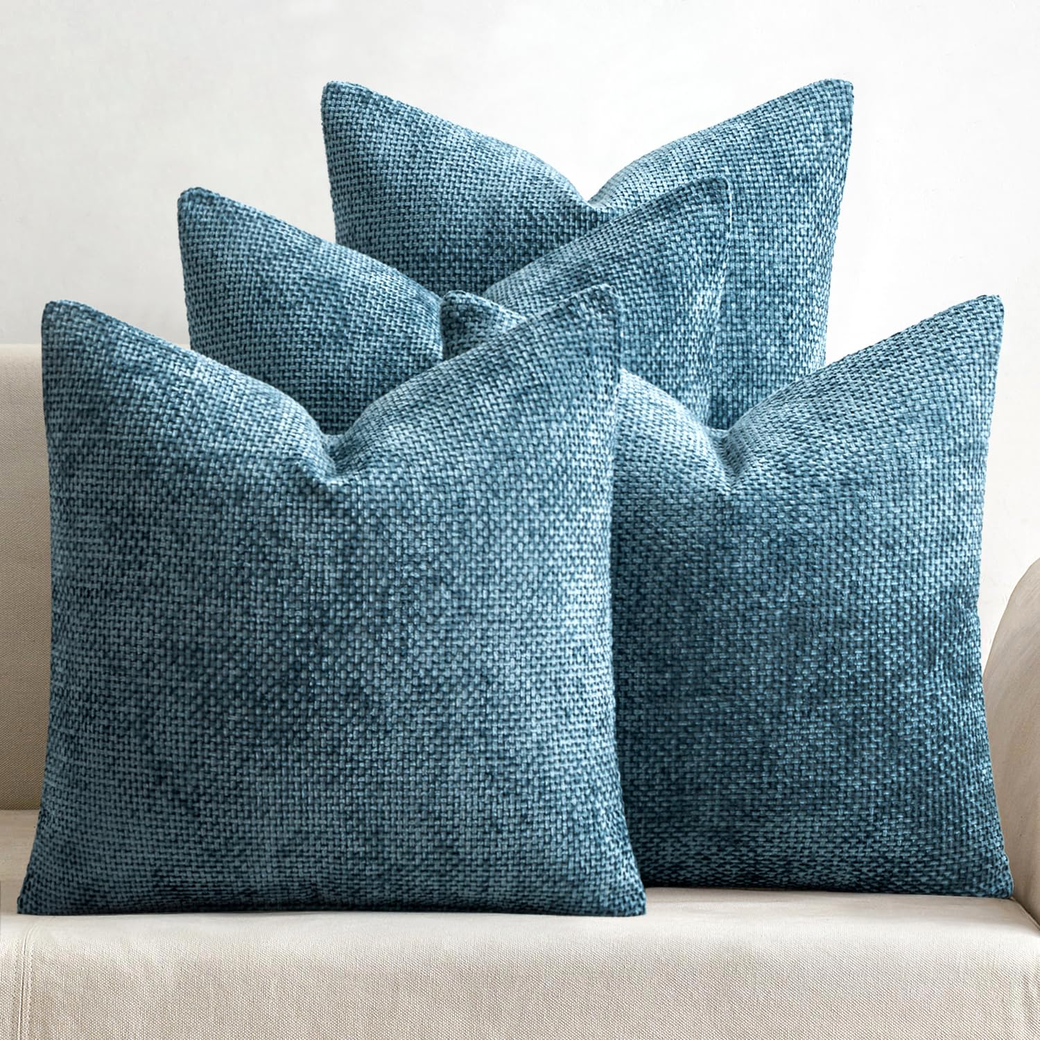 Chenille Throw Pillow Covers Set of 4