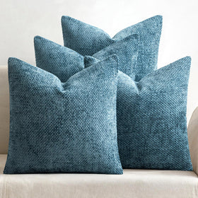Chenille Throw Pillow Covers Set of 4