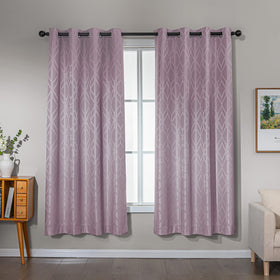 Jacquard 100% Blackout Thermal Insulated Curtains