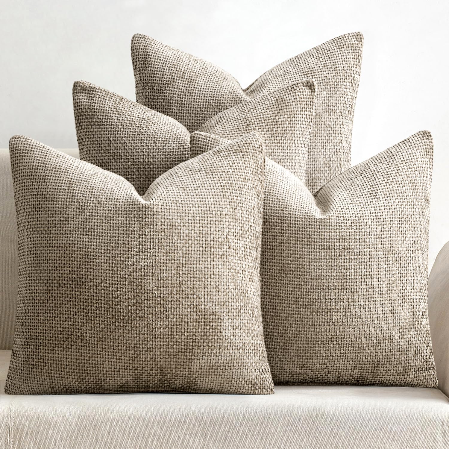 Chenille Throw Pillow Covers Set of 4