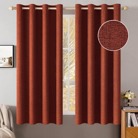 100% Blackout Linen Curtains for Bedroom & Living Room