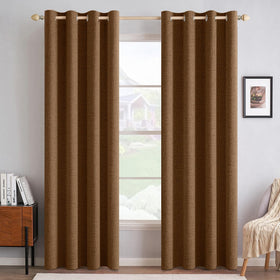 100% Blackout Linen Curtains for Bedroom & Living Room